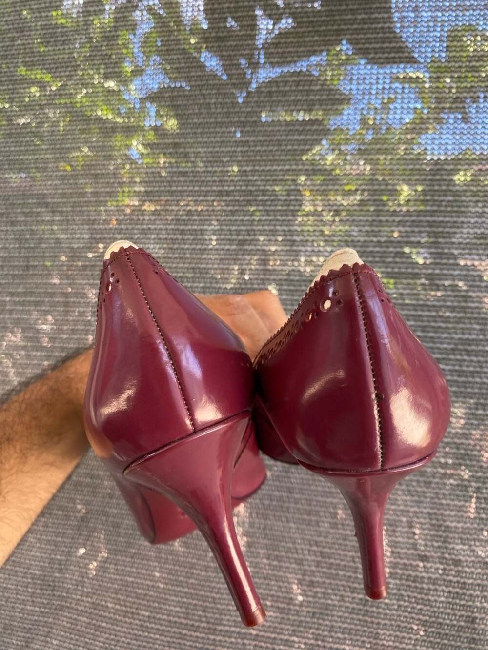 Tory Burch Burgundy Heels - Picture 5 of 9